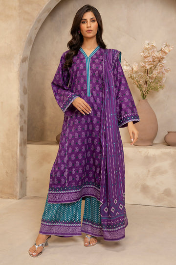 Zellbury | Unstitched 3 Piece Lawn | Shirt Shalwar Dupatta - 0265 - House Of Hania