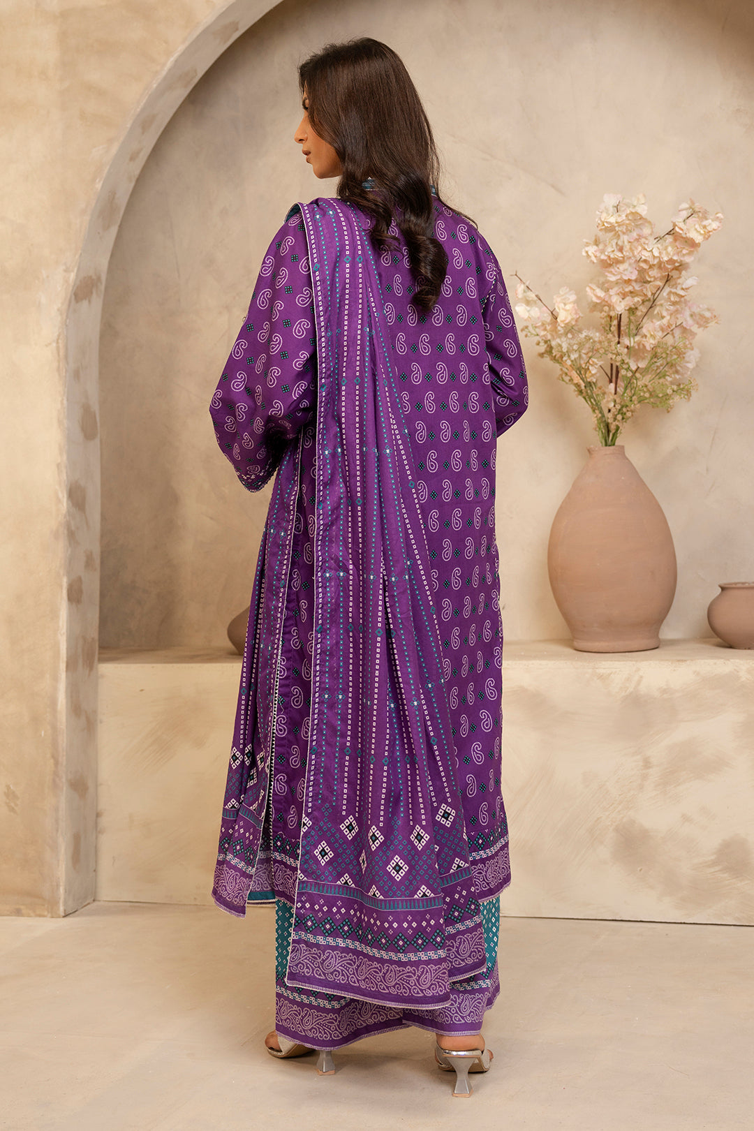 Zellbury | Unstitched 3 Piece Lawn | Shirt Shalwar Dupatta - 0265 - House Of Hania