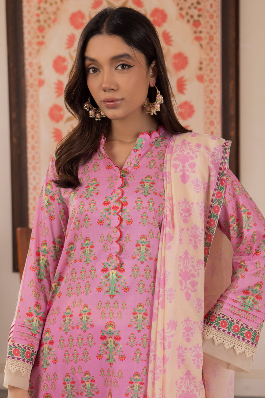 Zellbury | Unstitched 3 Piece Lawn | Shirt Shalwar Dupatta - 1070 - House Of Hania