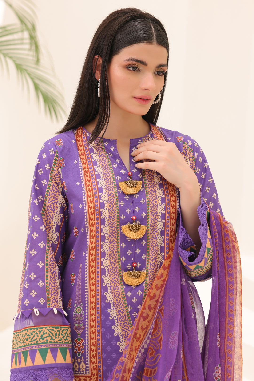 Zellbury | Unstitched 3 Piece Lawn | Shirt Shalwar Dupatta - 1189 - House Of Hania
