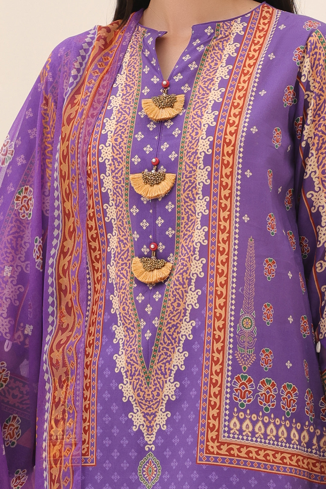 Zellbury | Unstitched 3 Piece Lawn | Shirt Shalwar Dupatta - 1189 - House Of Hania
