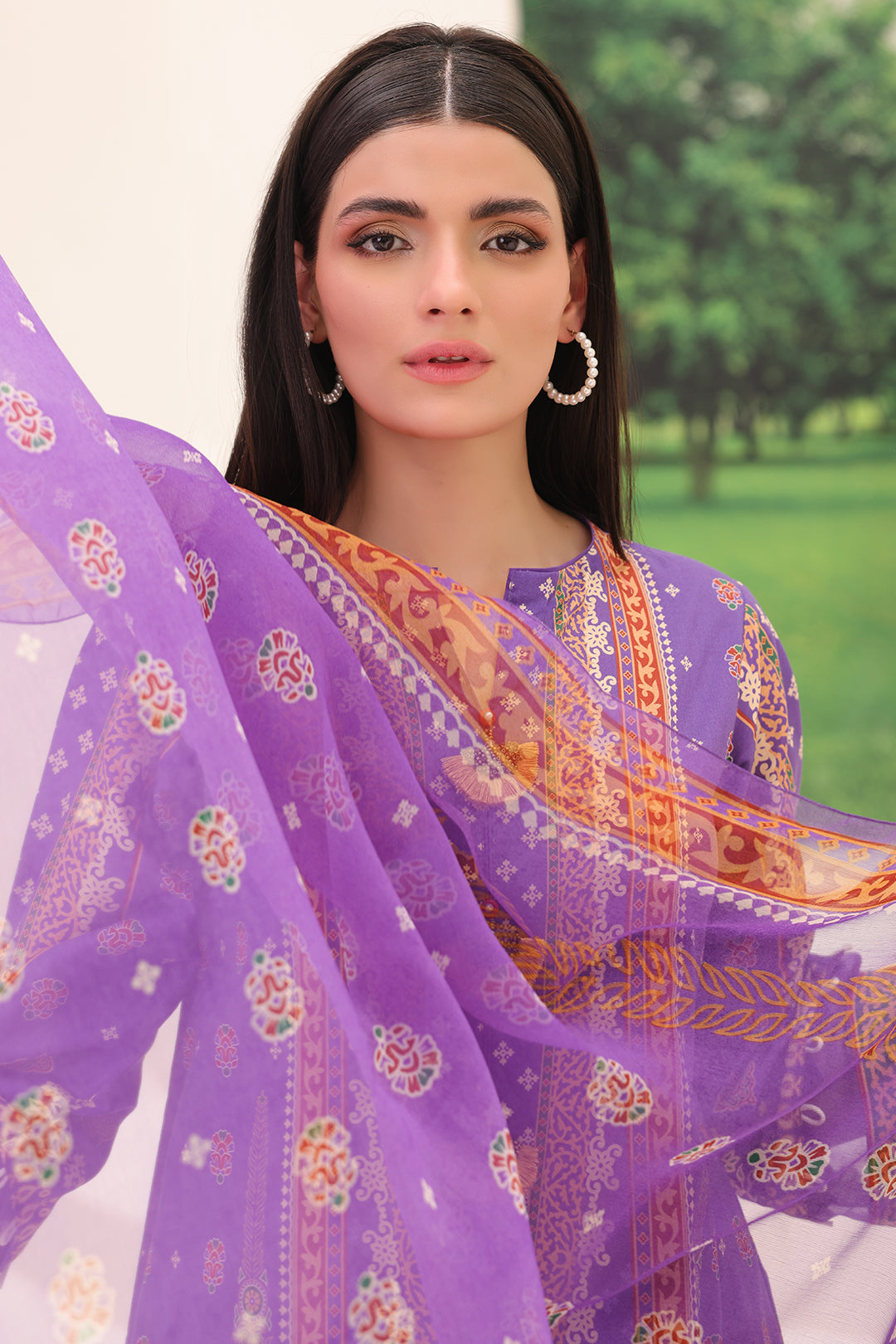 Zellbury | Unstitched 3 Piece Lawn | Shirt Shalwar Dupatta - 1189 - House Of Hania