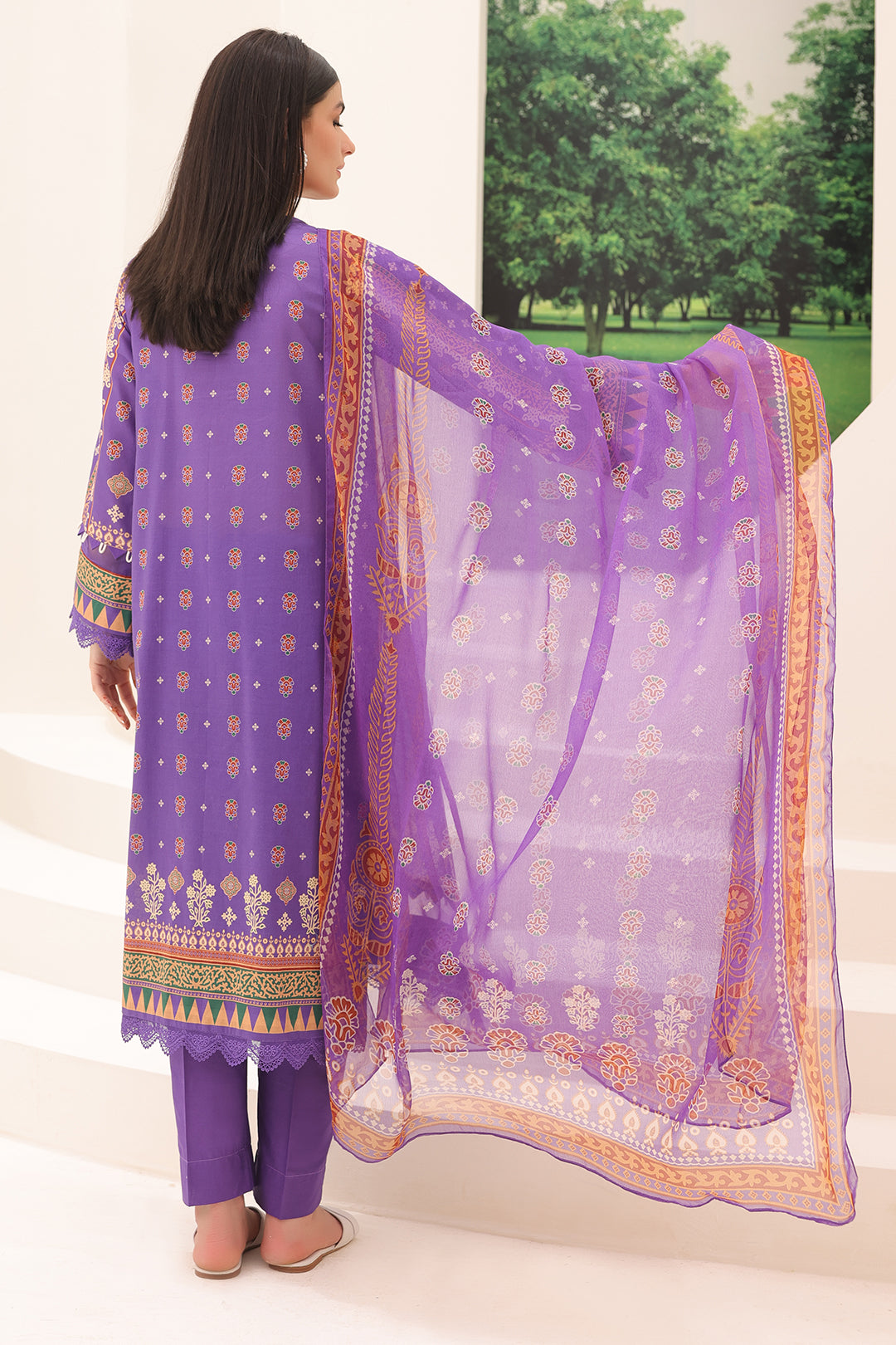 Zellbury | Unstitched 3 Piece Lawn | Shirt Shalwar Dupatta - 1189 - House Of Hania