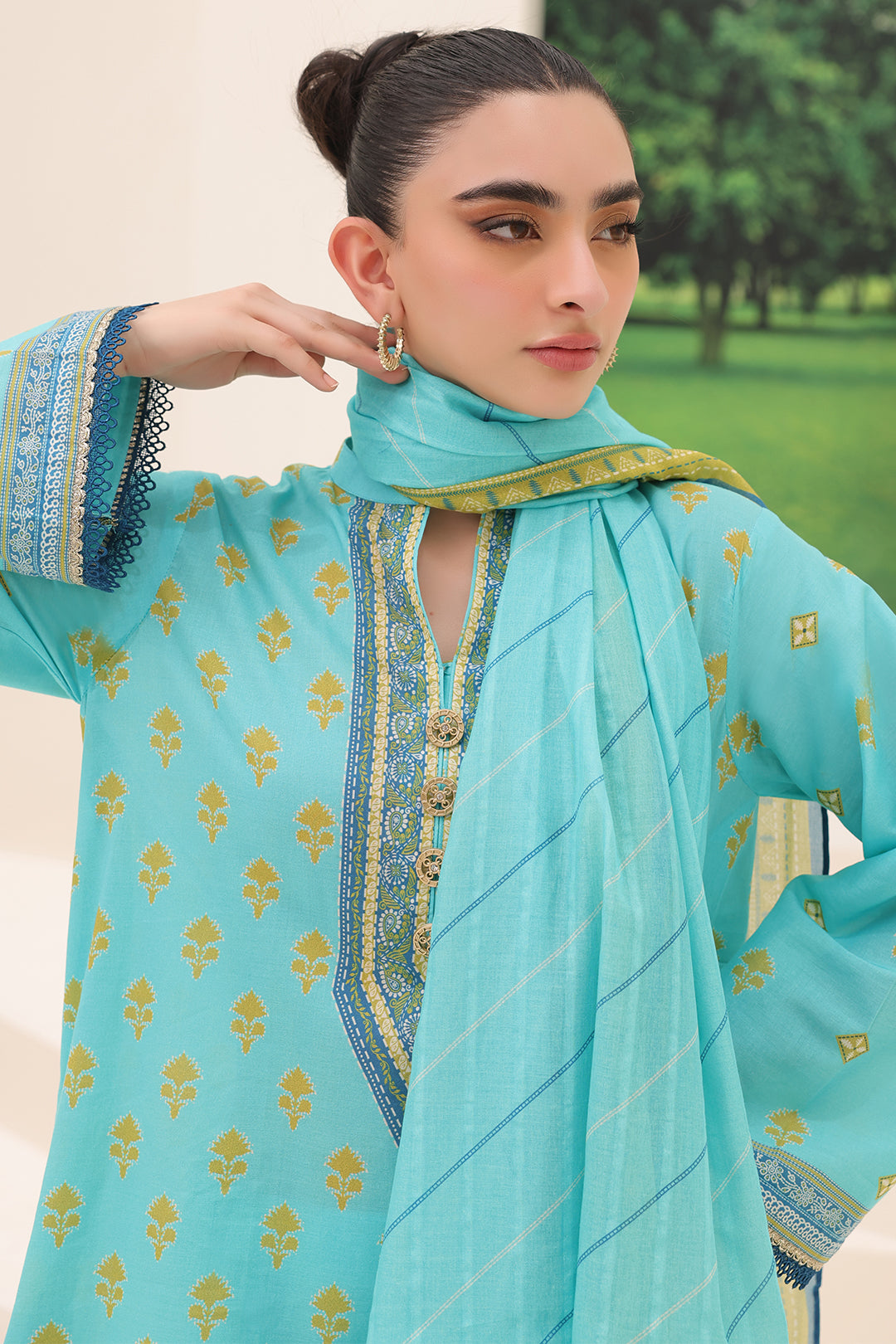 Zellbury | Unstitched 3 Piece Lawn | Shirt Shalwar Dupatta - 1191 - House Of Hania