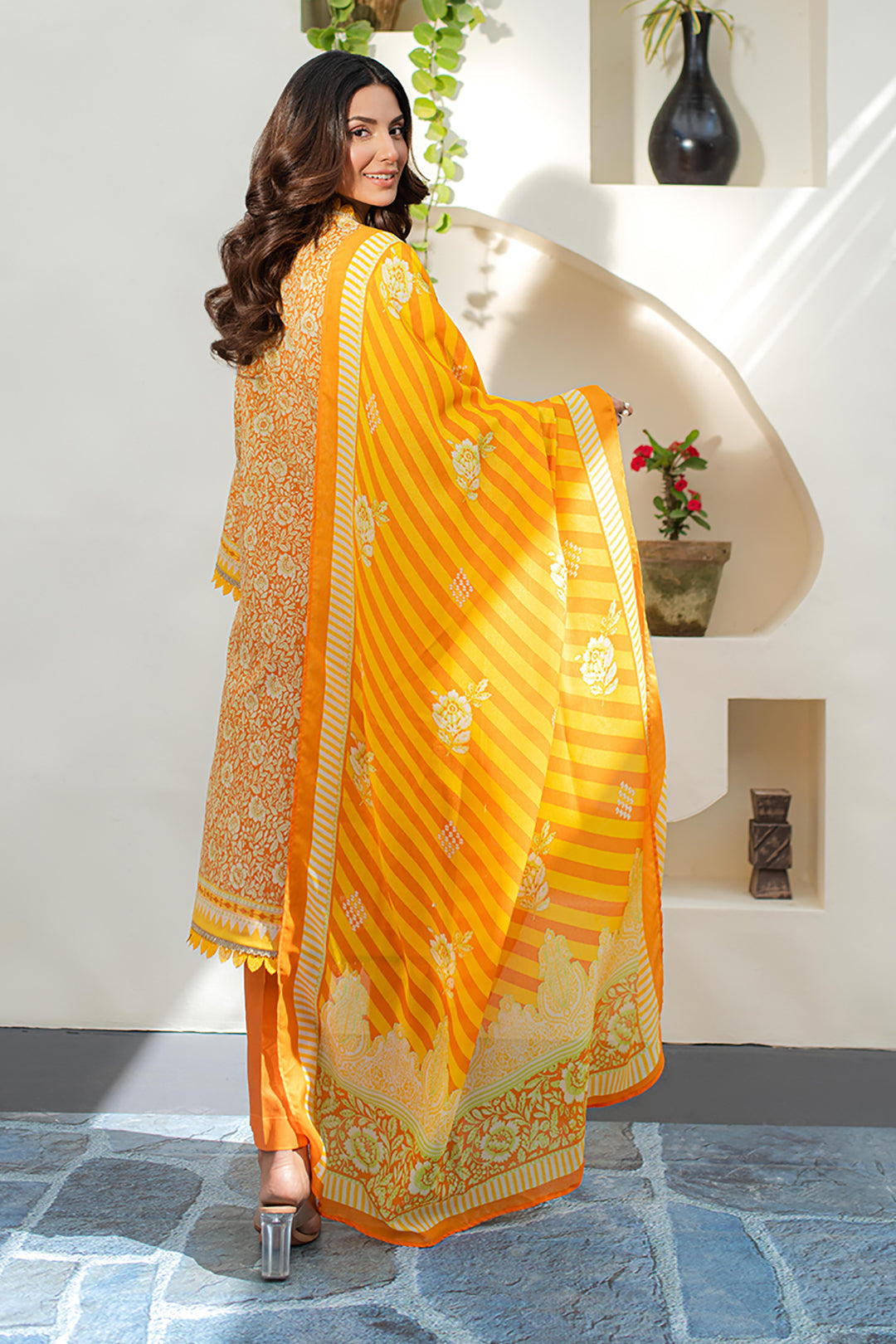 Zellbury | Unstitched 3 Piece Lawn | Shirt Shalwar Dupatta - 1197 - House Of Hania