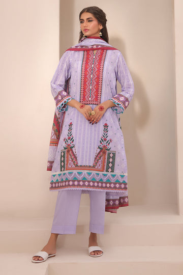 Zellbury | Unstitched 3 Piece Lawn | Shirt Shalwar Dupatta - 1213 - House Of Hania