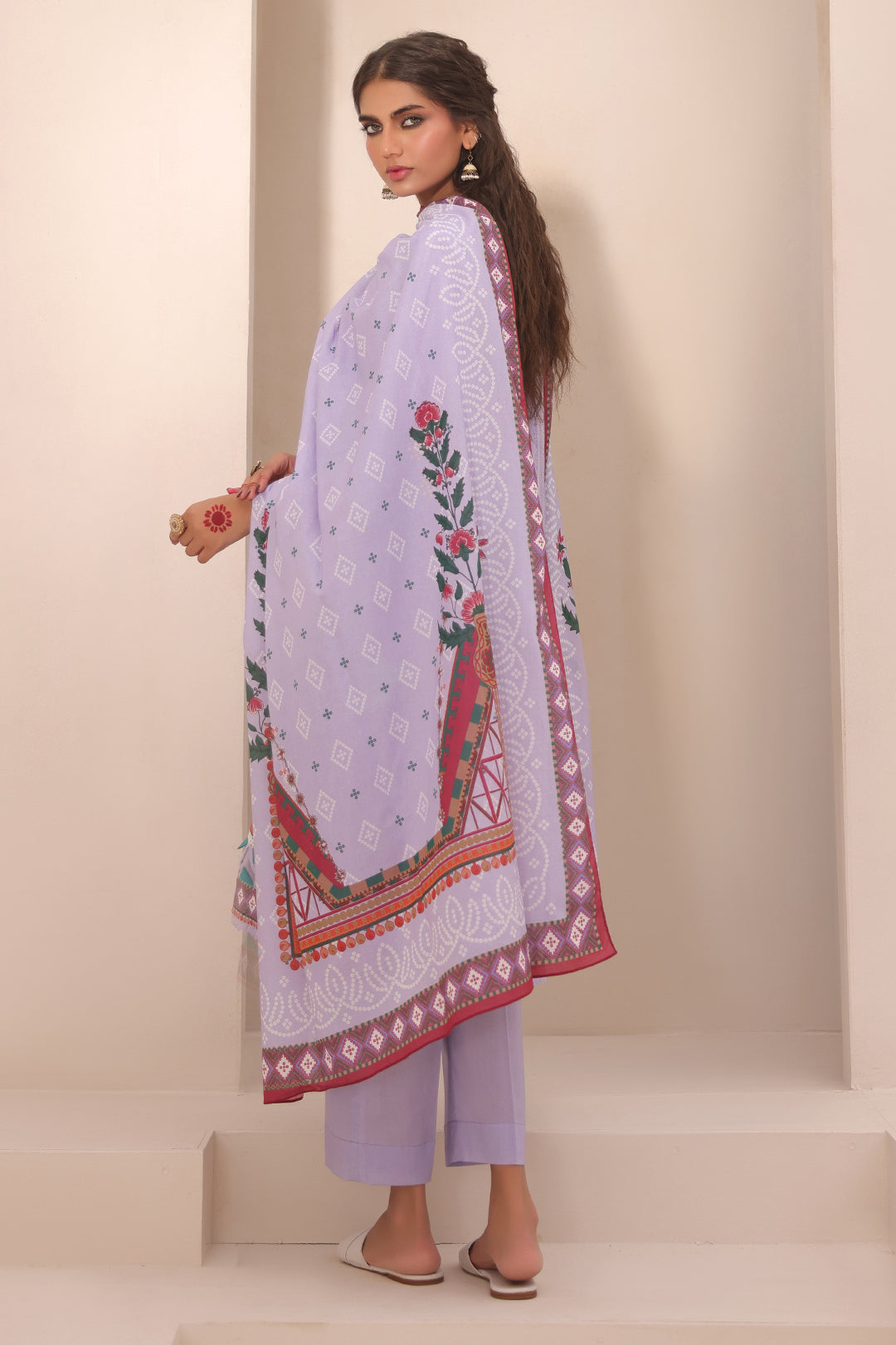 Zellbury | Unstitched 3 Piece Lawn | Shirt Shalwar Dupatta - 1213 - House Of Hania