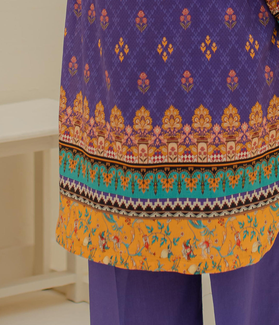 Zellbury | Unstitched 3 Piece Lawn | Shirt Shalwar Dupatta - 1215 - House Of Hania