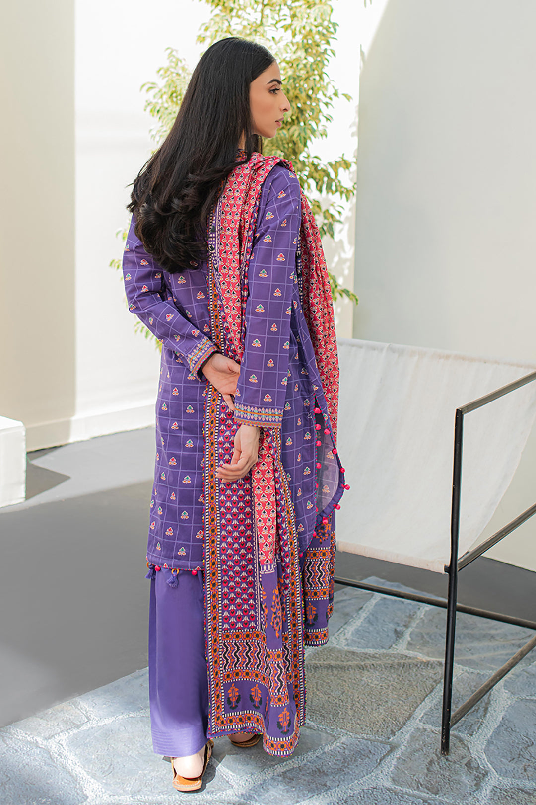 Zellbury | Unstitched 3 Piece Lawn | Shirt Shalwar Dupatta - 1217 - House Of Hania