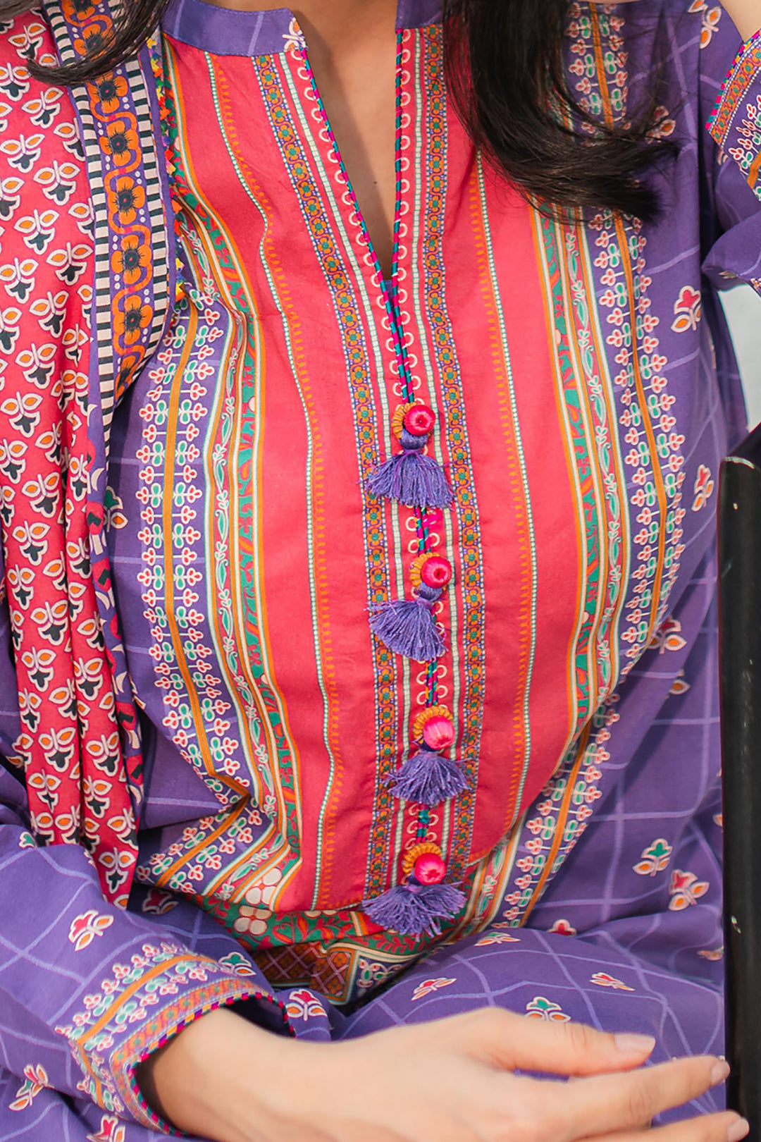 Zellbury | Unstitched 3 Piece Lawn | Shirt Shalwar Dupatta - 1217 - House Of Hania