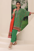 Zellbury | Unstitched 3 Piece Lawn | Shirt Shalwar Dupatta - 1221 - House Of Hania