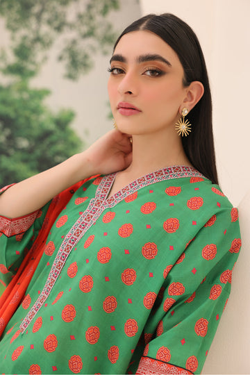 Zellbury | Unstitched 3 Piece Lawn | Shirt Shalwar Dupatta - 1221 - House Of Hania