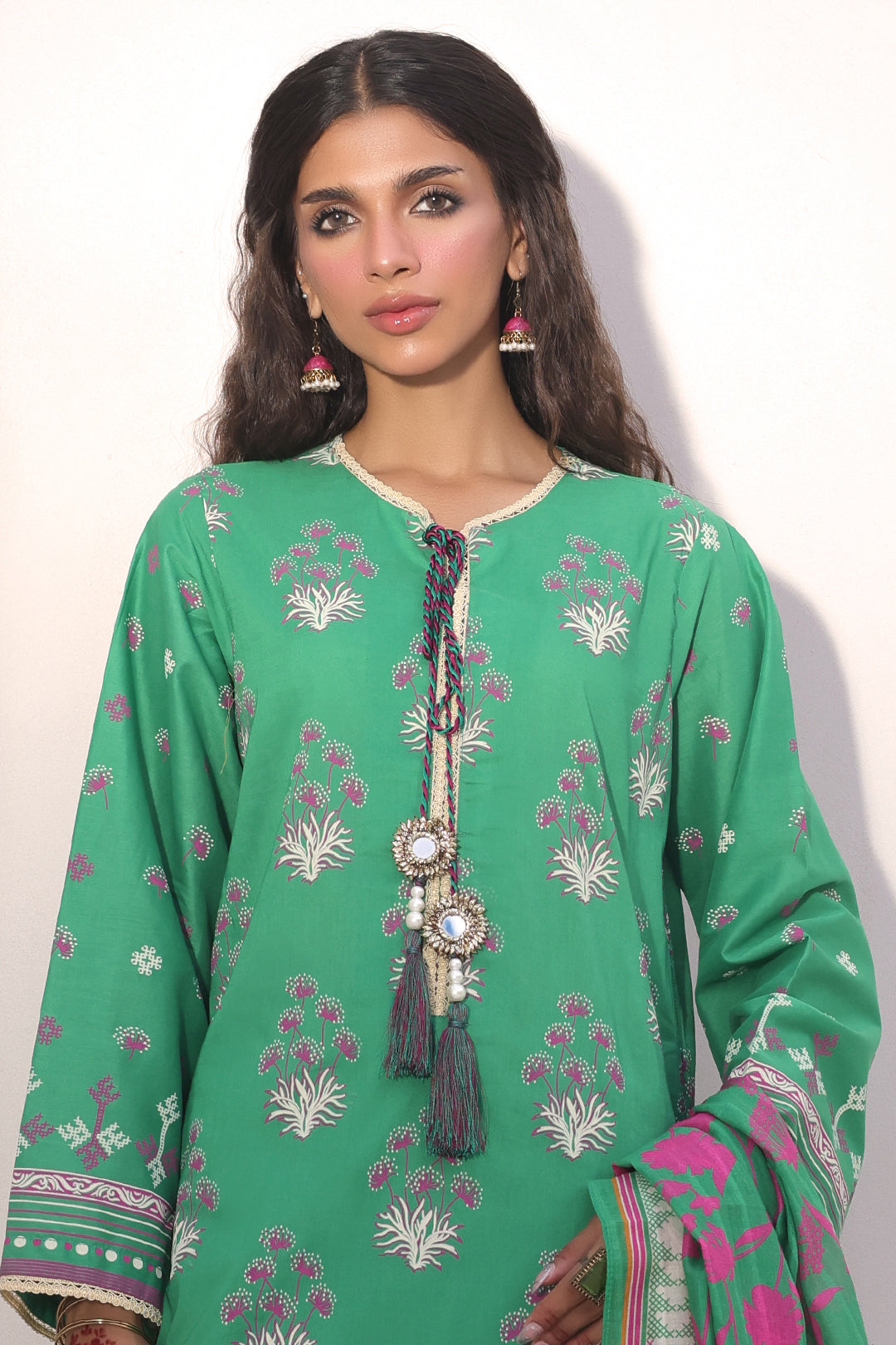 Zellbury | Unstitched 3 Piece Lawn | Shirt Shalwar Dupatta - 1238 - House Of Hania