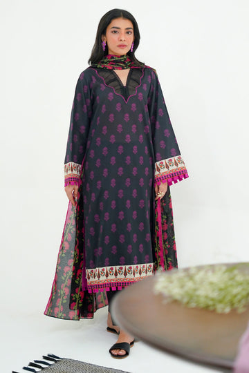 Zellbury | Unstitched 3 Piece Lawn | Shirt Shalwar Dupatta - 1324 - House Of Hania