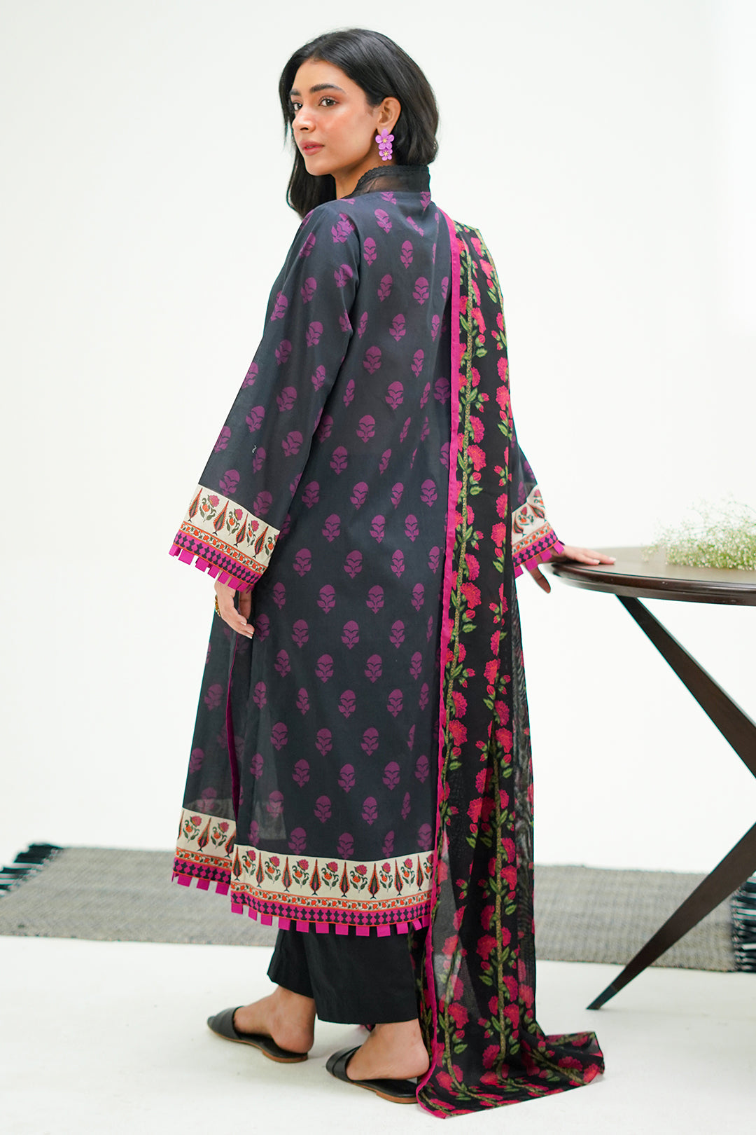 Zellbury | Unstitched 3 Piece Lawn | Shirt Shalwar Dupatta - 1324 - House Of Hania