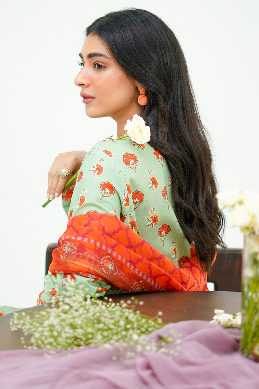 Zellbury | Unstitched 3 Piece Lawn | Shirt Shalwar Dupatta - 1325 - House Of Hania