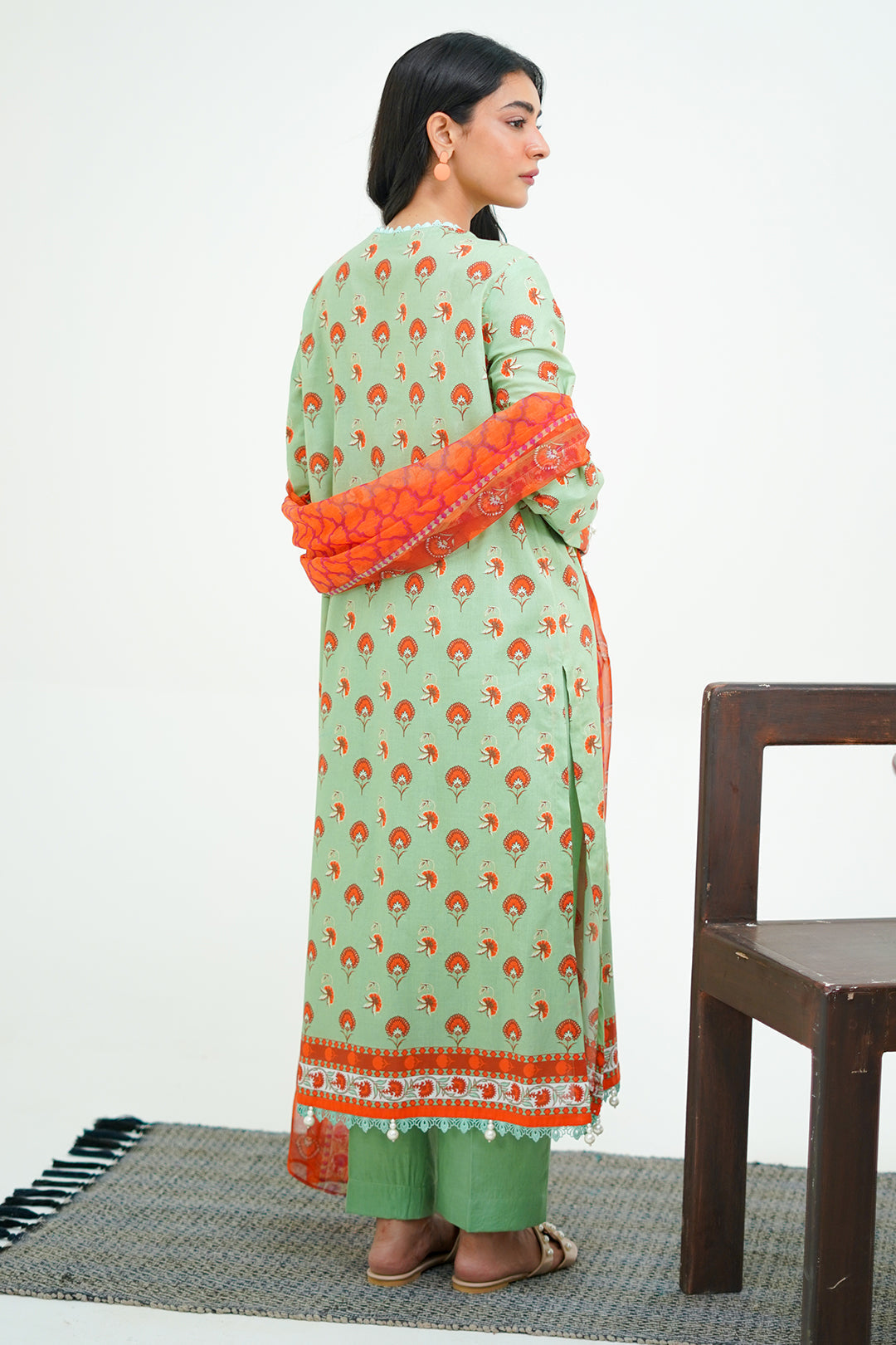 Zellbury | Unstitched 3 Piece Lawn | Shirt Shalwar Dupatta - 1325 - House Of Hania