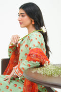 Zellbury | Unstitched 3 Piece Lawn | Shirt Shalwar Dupatta - 1325 - House Of Hania