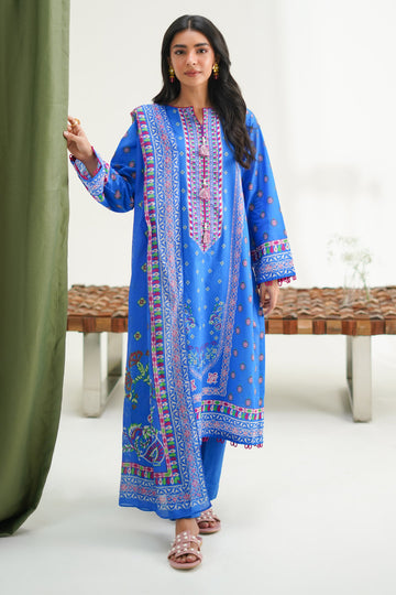 Zellbury | Unstitched 3 Piece Lawn | Shirt Shalwar Dupatta - 1326 - House Of Hania