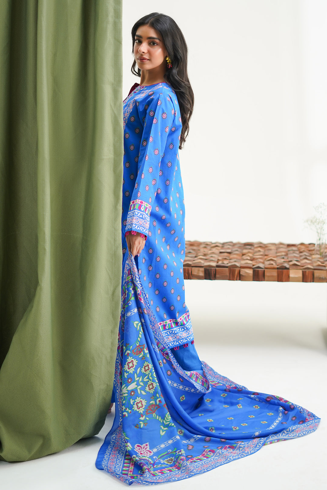 Zellbury | Unstitched 3 Piece Lawn | Shirt Shalwar Dupatta - 1326 - House Of Hania