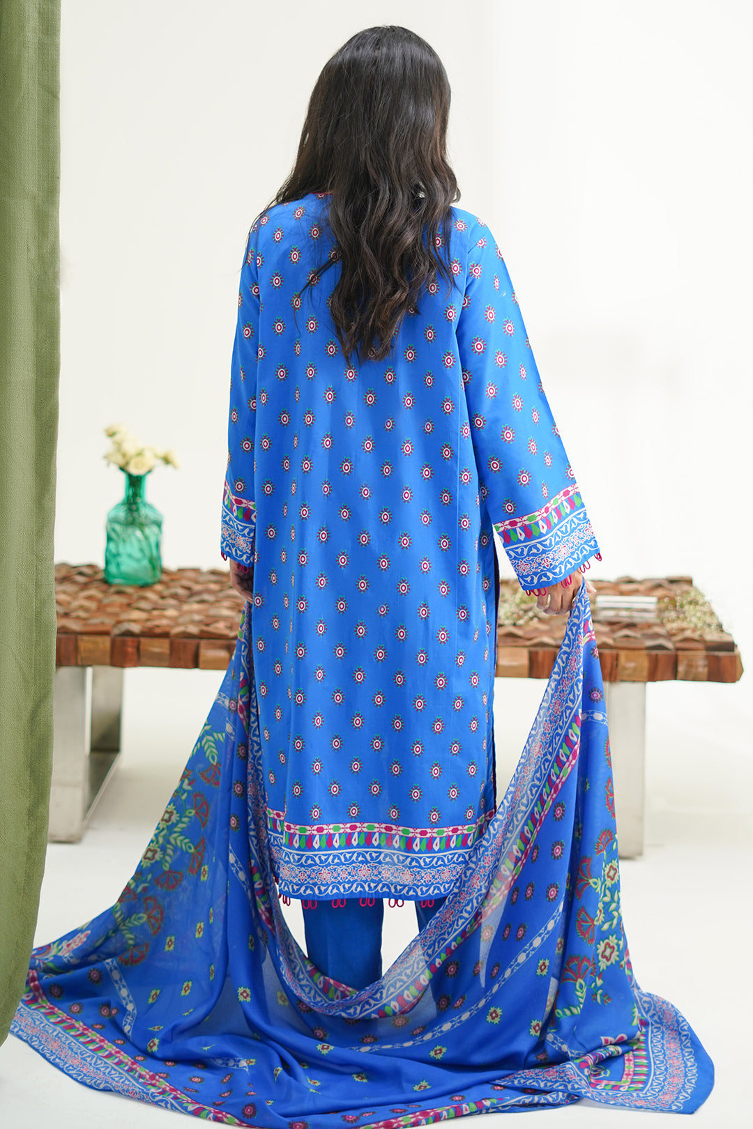 Zellbury | Unstitched 3 Piece Lawn | Shirt Shalwar Dupatta - 1326 - House Of Hania