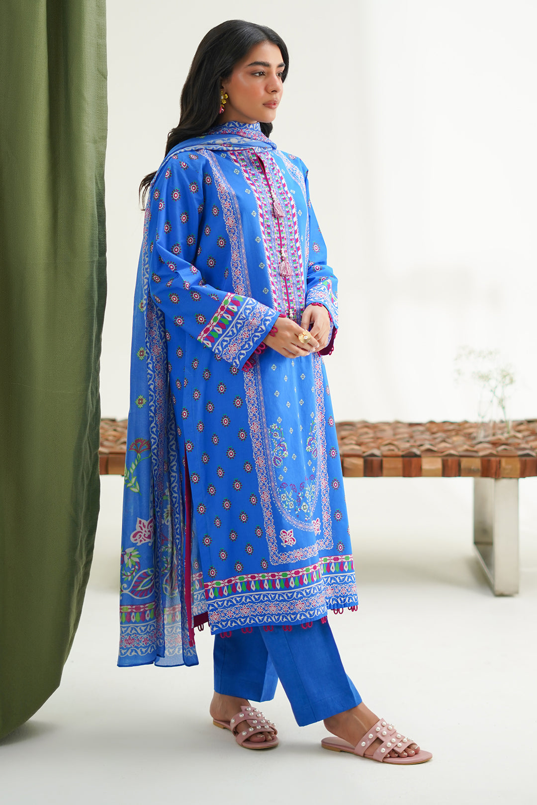 Zellbury | Unstitched 3 Piece Lawn | Shirt Shalwar Dupatta - 1326 - House Of Hania