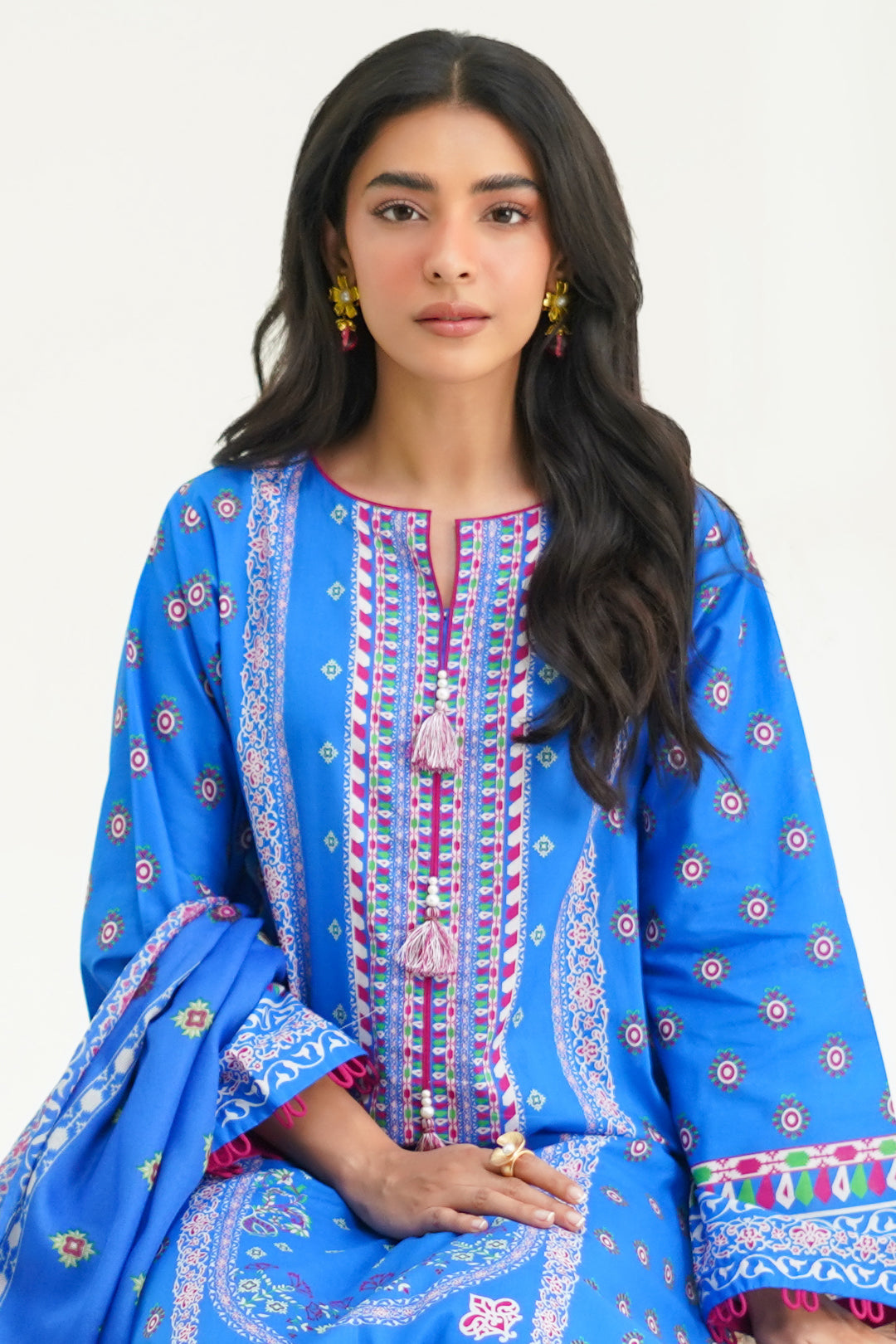 Zellbury | Unstitched 3 Piece Lawn | Shirt Shalwar Dupatta - 1326 - House Of Hania