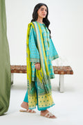 Zellbury | Unstitched 3 Piece Lawn | Shirt Shalwar Dupatta - 1328 - House Of Hania