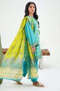 Zellbury | Unstitched 3 Piece Lawn | Shirt Shalwar Dupatta - 1328 - House Of Hania