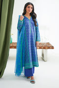 Zellbury | Unstitched 3 Piece Lawn | Shirt Shalwar Dupatta - 1417 - House Of Hania