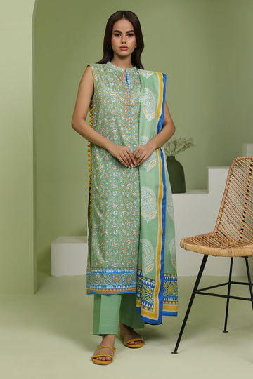 Zellbury | Unstitched 3 Piece Lawn | Shirt Shalwar Dupatta - 1419 - House Of Hania
