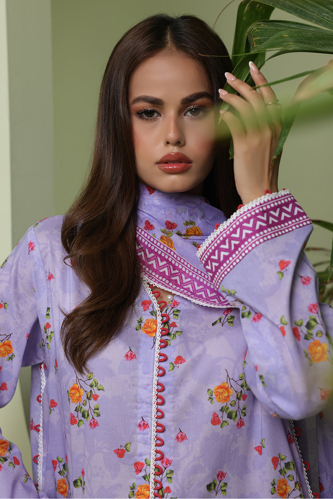 Zellbury | Unstitched 3 Piece Lawn | Shirt Shalwar Dupatta - 1420 - House Of Hania