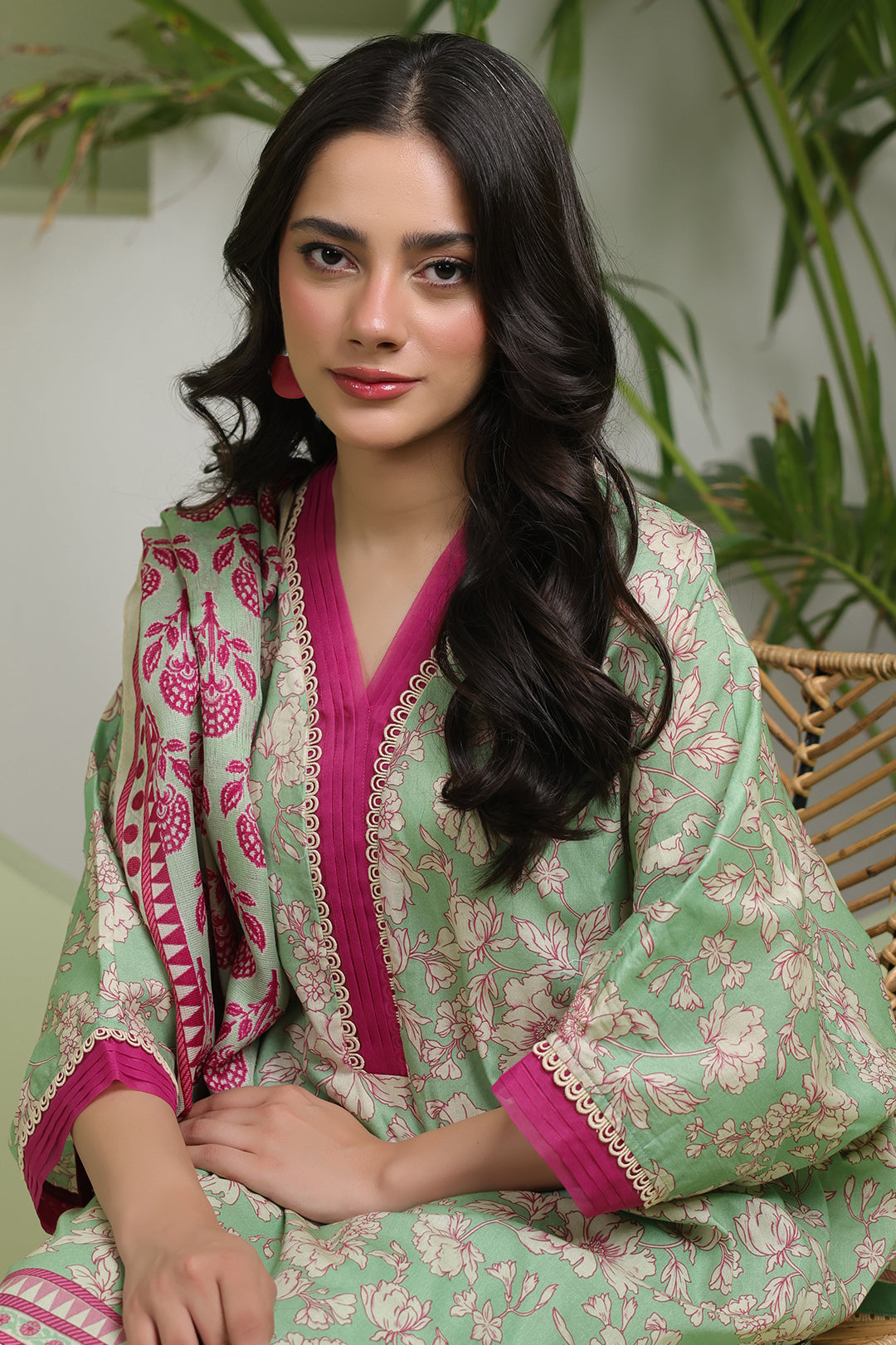 Zellbury | Unstitched 3 Piece Lawn | Shirt Shalwar Dupatta - 1502 - House Of Hania