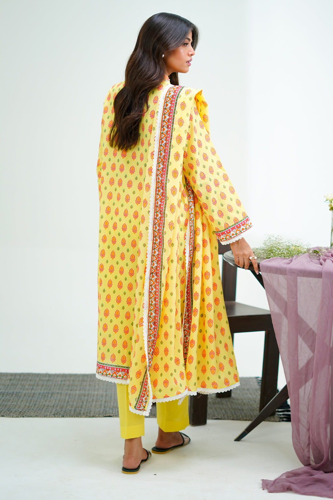 Zellbury | Unstitched 3 Piece Lawn | Shirt Shalwar Dupatta - 1503 - House Of Hania