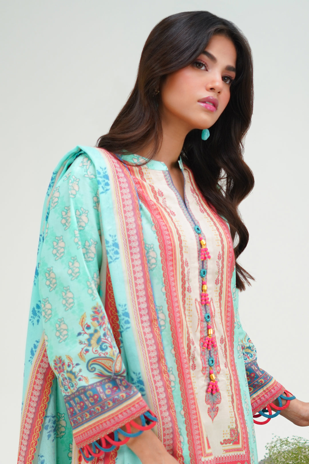 Zellbury | Unstitched 3 Piece Lawn | Shirt Shalwar Dupatta - 1504 - House Of Hania