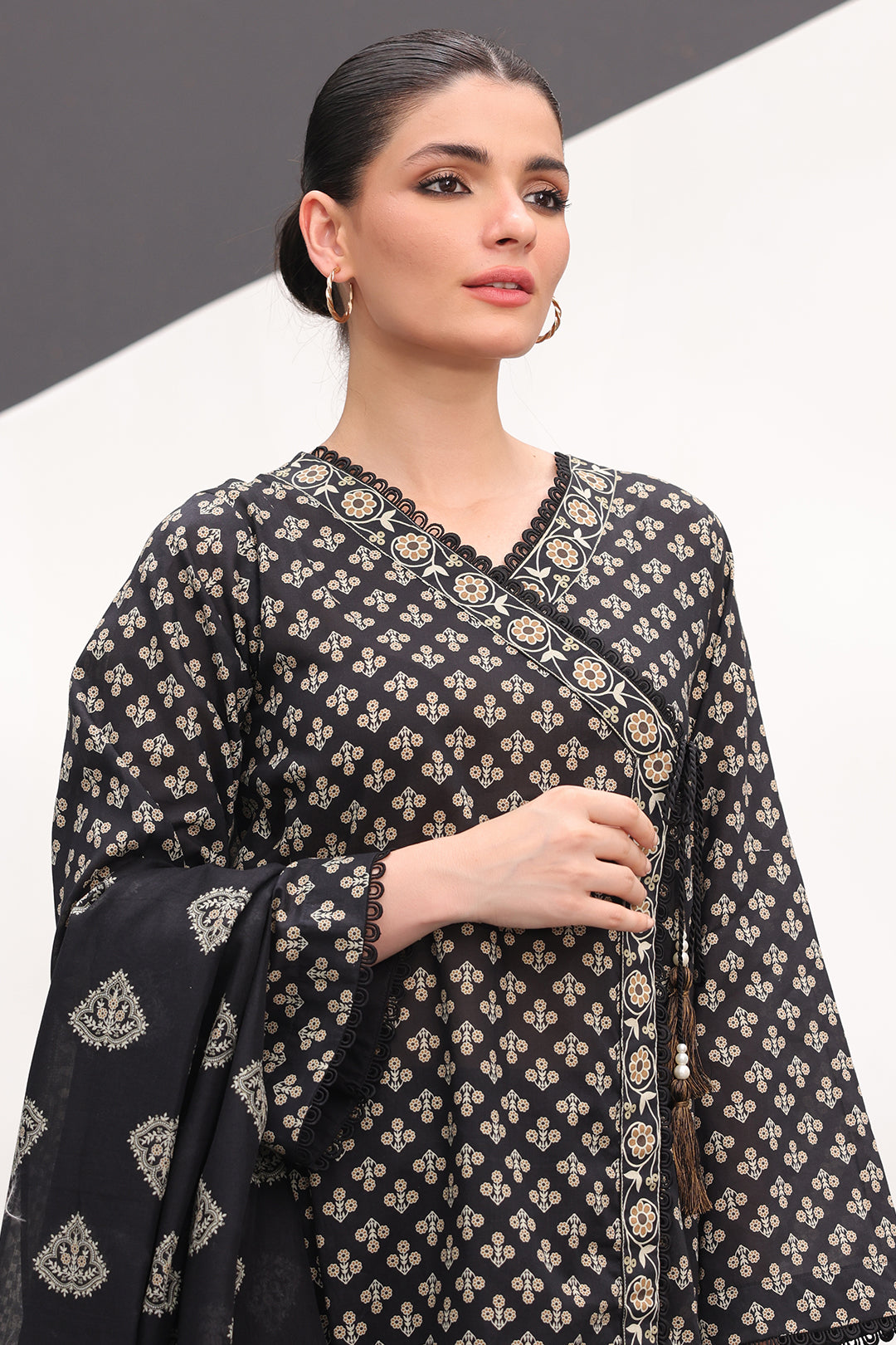 Zellbury | Unstitched 3 Piece Lawn | Shirt Shalwar Dupatta - 1507 - House Of Hania
