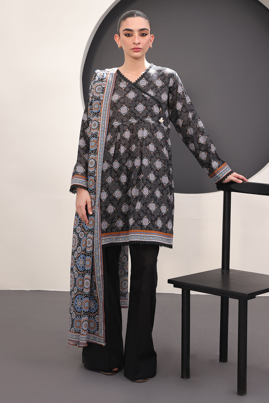 Zellbury | Unstitched 3 Piece Lawn | Shirt Shalwar Dupatta - 1508 - House Of Hania