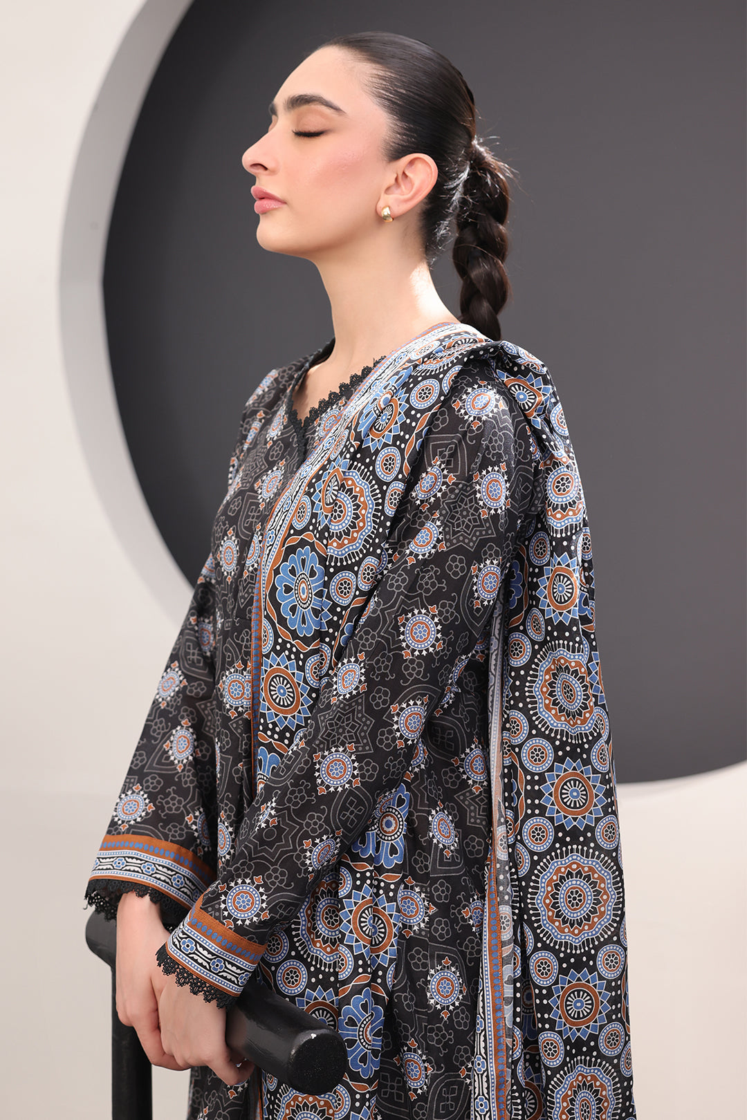 Zellbury | Unstitched 3 Piece Lawn | Shirt Shalwar Dupatta - 1508 - House Of Hania