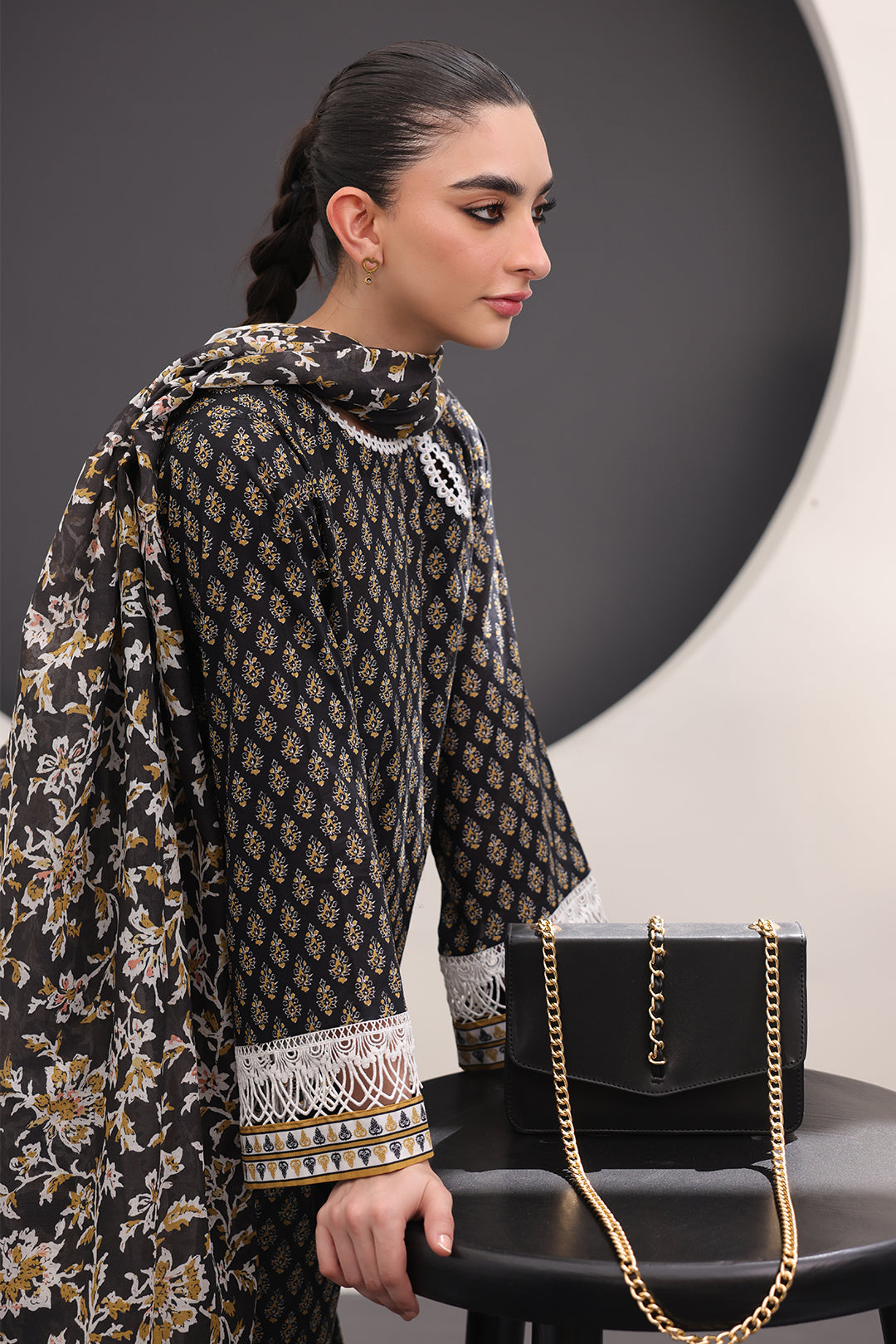 Zellbury | Unstitched 3 Piece Lawn | Shirt Shalwar Dupatta - 1515 - House Of Hania