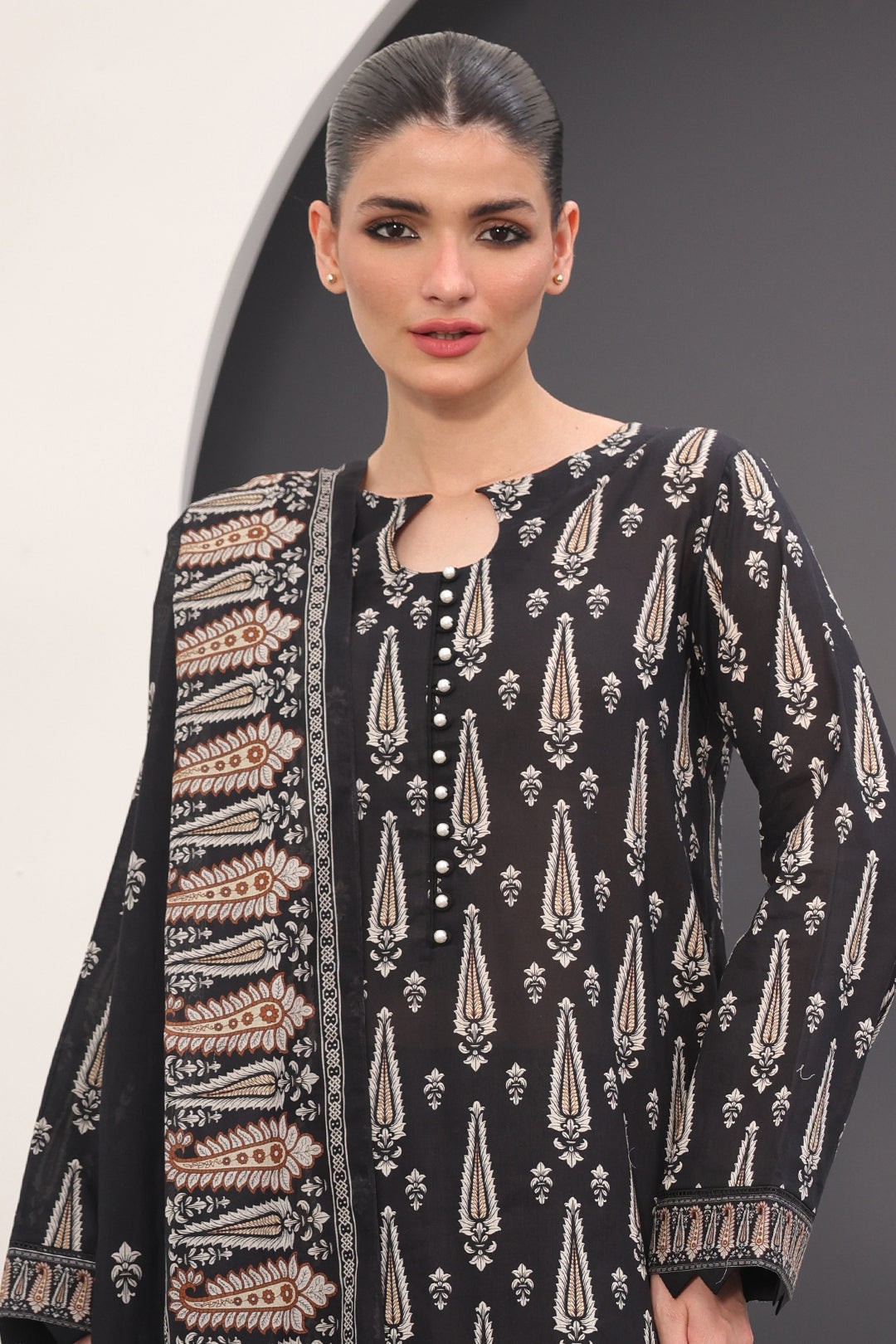 Zellbury | Unstitched 3 Piece Lawn | Shirt Shalwar Dupatta - 1517 - House Of Hania