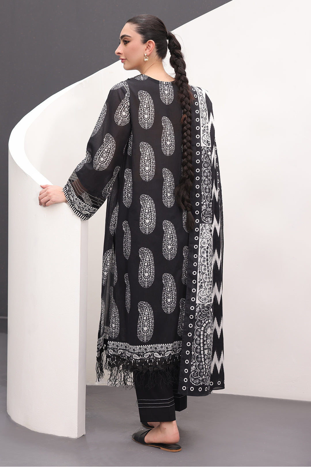 Zellbury | Unstitched 3 Piece Lawn | Shirt Shalwar Dupatta - 1525 - House Of Hania