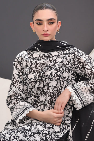 Zellbury | Unstitched 3 Piece Lawn | Shirt Shalwar Dupatta - 1526 - House Of Hania