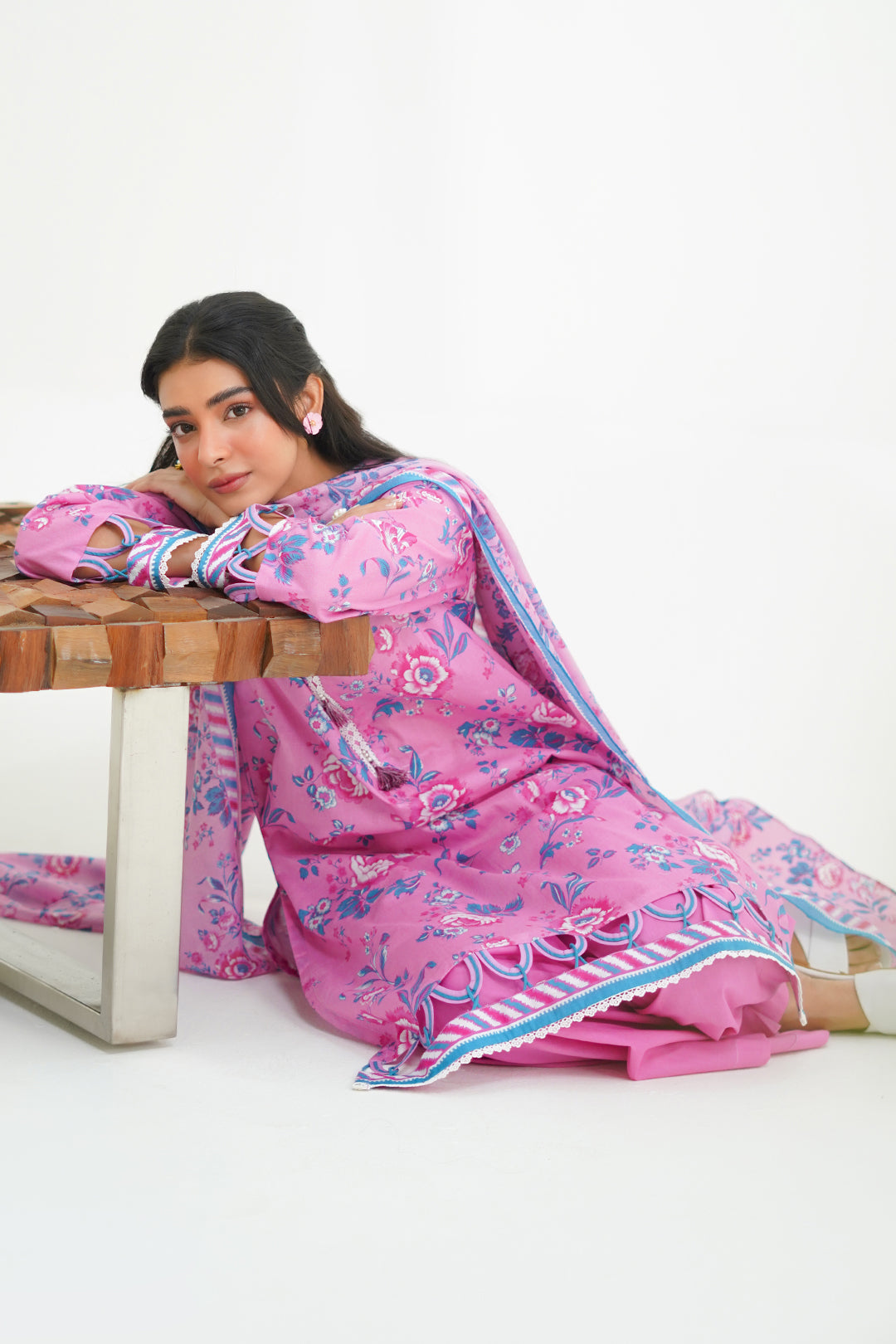 Zellbury | Unstitched 3 Piece Lawn | Shirt Shalwar Dupatta - 1569 - House Of Hania