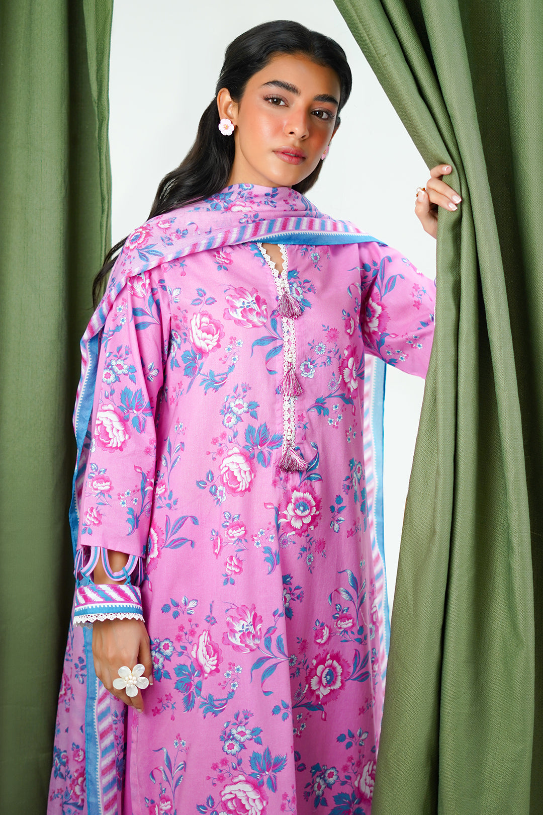 Zellbury | Unstitched 3 Piece Lawn | Shirt Shalwar Dupatta - 1569 - House Of Hania