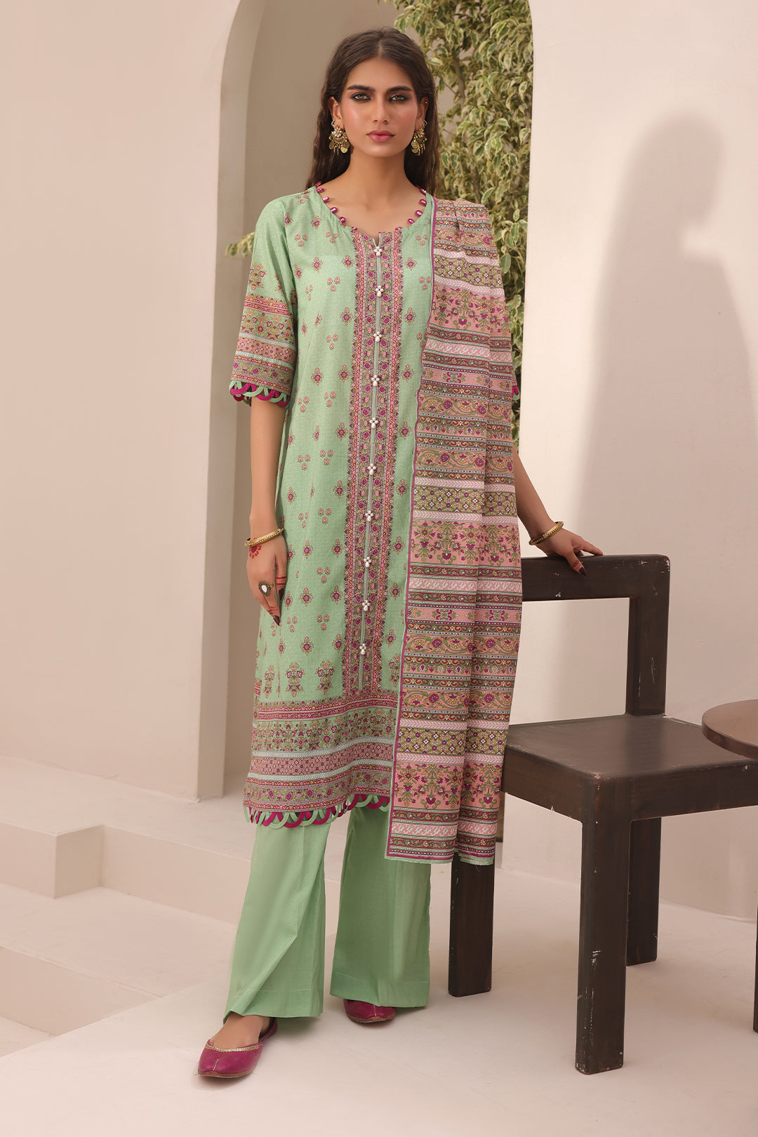 Zellbury | Unstitched 3 Piece Lawn | Shirt Shalwar Dupatta - 1669 - House Of Hania