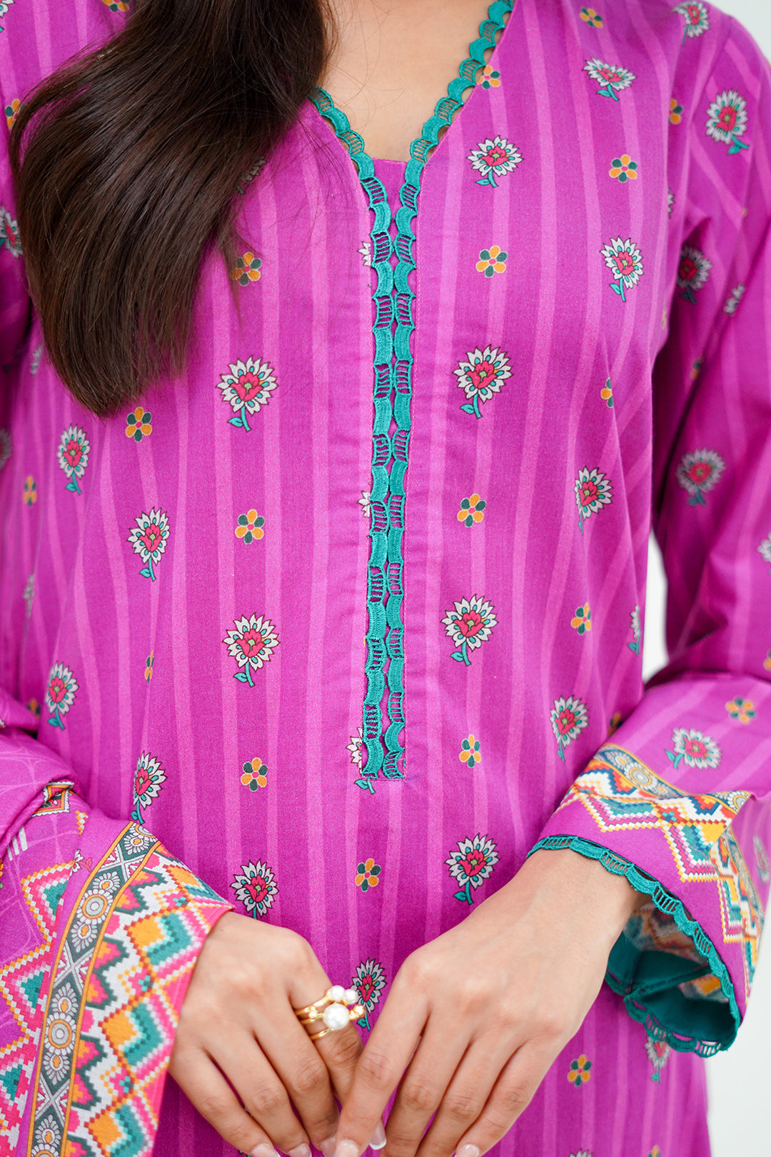 Zellbury | Unstitched 3 Piece Lawn | Shirt Shalwar Dupatta - 1671 - House Of Hania