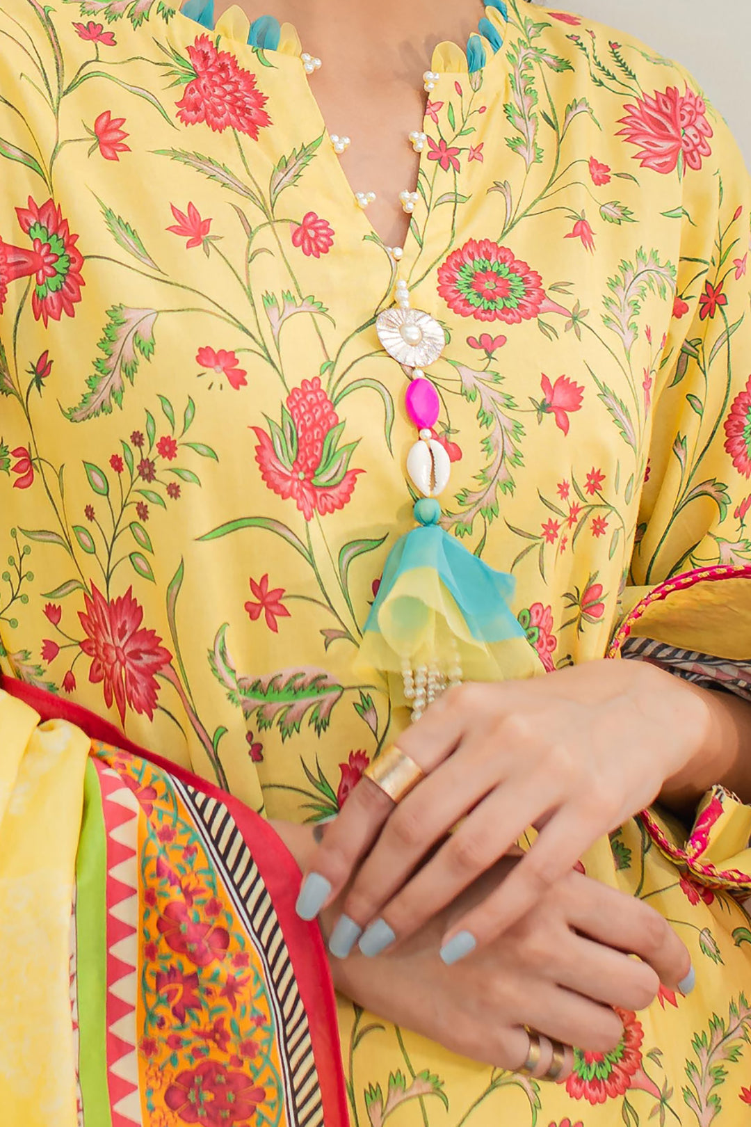 Zellbury | Unstitched 3 Piece Lawn | Shirt Shalwar Dupatta - 1675 - House Of Hania