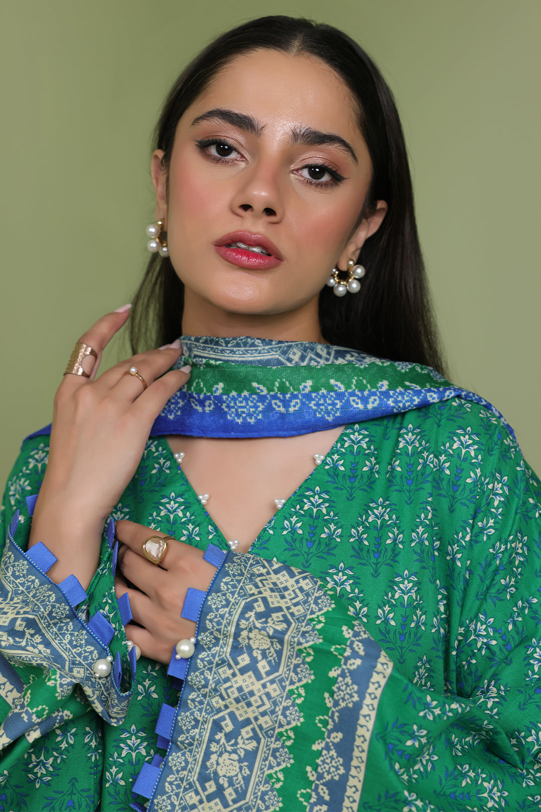 Zellbury | Unstitched 3 Piece Lawn | Shirt Shalwar Dupatta - 1697 - House Of Hania