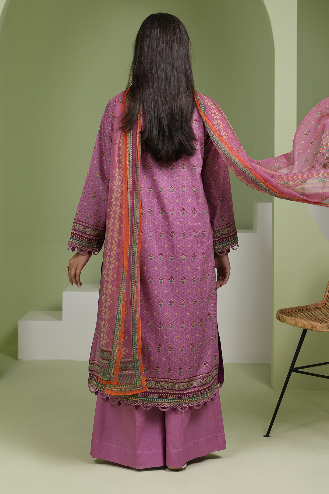 Zellbury | Unstitched 3 Piece Lawn | Shirt Shalwar Dupatta - 1718 - House Of Hania