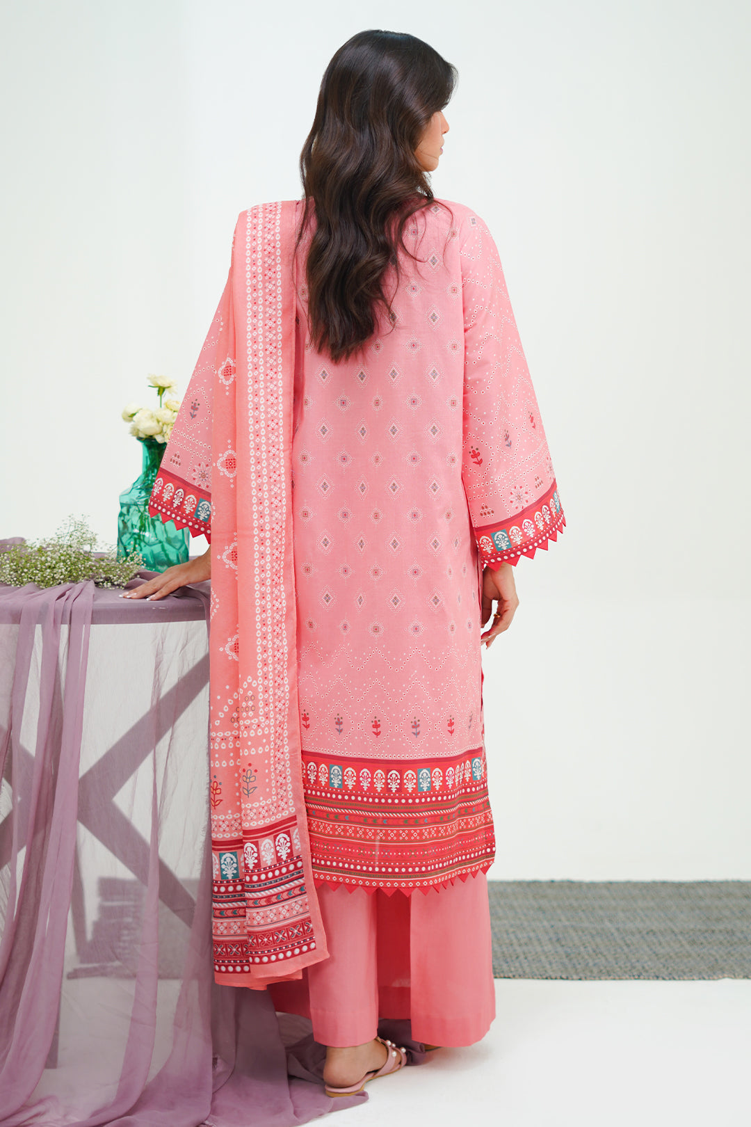 Zellbury | Unstitched 3 Piece Lawn | Shirt Shalwar Dupatta - 1719 - House Of Hania
